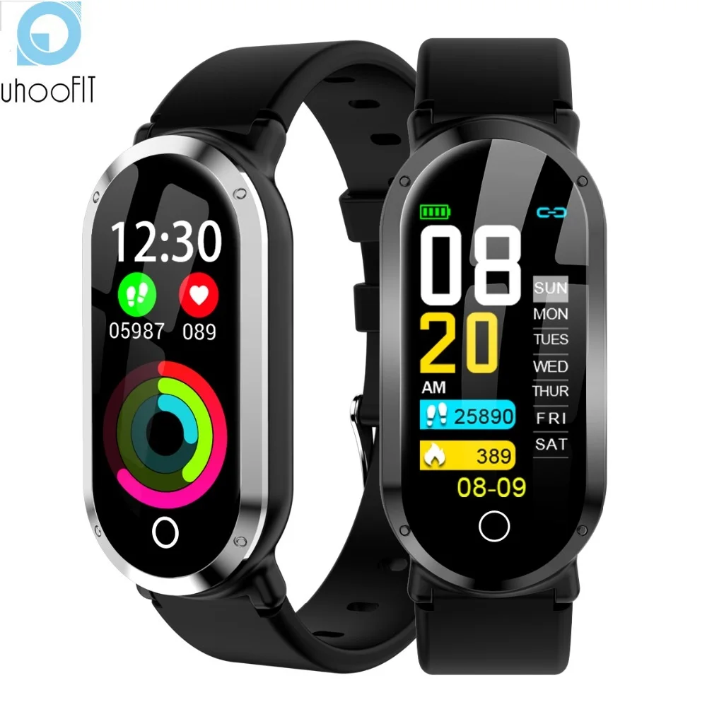  Uhoofit T1 Smart Watch Women Waterproof Clock Heart Rate Monitor Blood Pressure Fitness Tracker Men - 32962631117