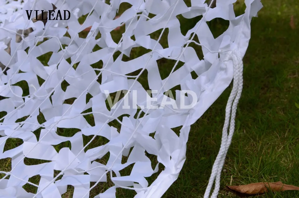 VILEAD 2.5 متر x 6 متر (8FT x 19.5FT) الرقمية التمويه صافي الأبيض العسكرية الجيش كامو المعاوضة الشمس المأوى للصيد التخييم خيمة