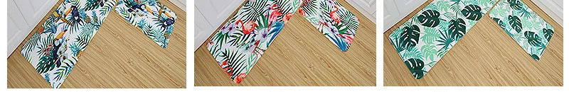Мягкие коврики тропические растения коврик с Фламинго Коврики для спальни Нескользящие Коврики для прихожей коврик для гостиной кухни