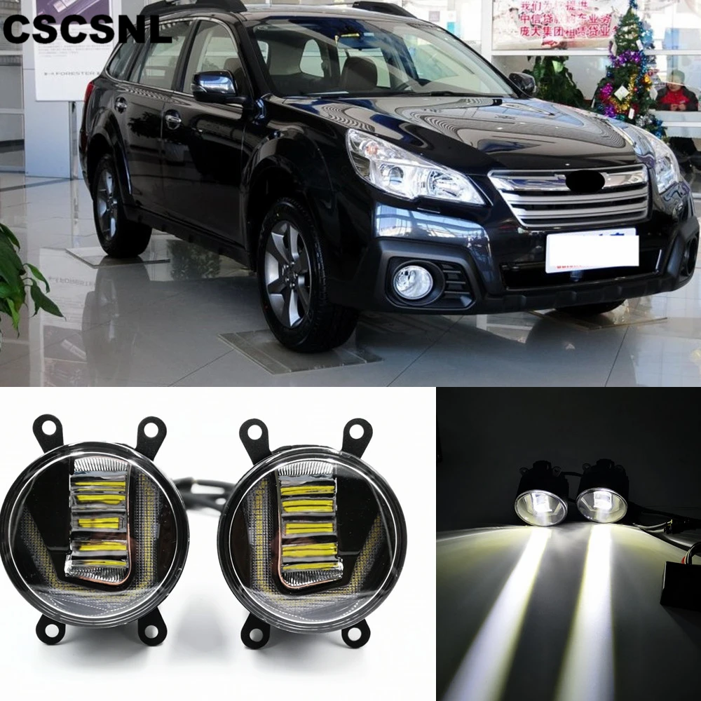 

3-IN-1 Functions Auto LED DRL Daytime Running Light Car Projector Fog Lamp with yellow signal For Subaru Outback 2013-2016