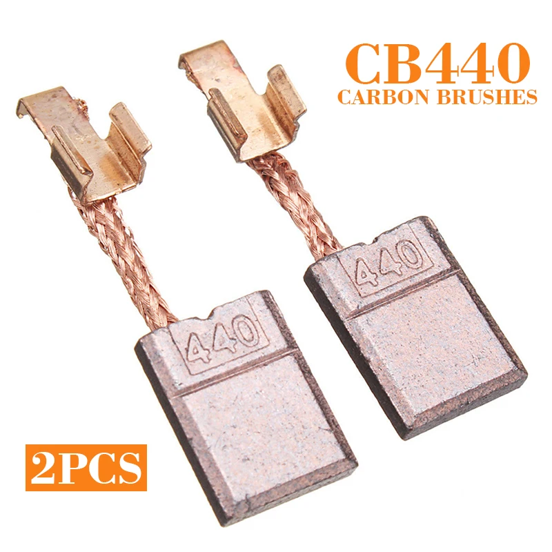 2pcs Carbon Brushes Wire Leads Generator Generic Electric Motor Brush Replacement