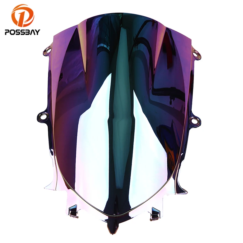 

POSSBAY Motorcycle Windscreen Windshield 3 Color Scooter Wind Screen Deflector For Yamaha YZF R6 2017-2018 Cafe Racer