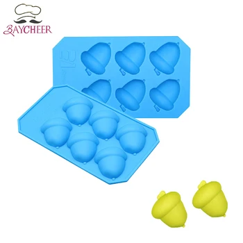 

BAYCHEER Acorn Pine Nuts Cake Mould 6-cavity Silicone Chocolate Ice Tray Cubes Mold Bar Party Drink Tools Kitchen Accessories