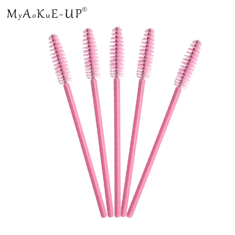 100pcs Full Pink One off Eye Lashes Brushes Eyelash Extension
