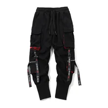 New Arrival Men Work Combat Cargo Pants with Pockets Buckle Straps Techwear Trousers