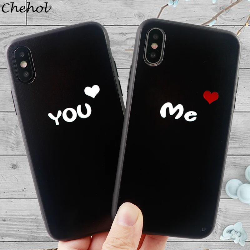 Love за чехол на айфон iPhone 6 S 7 8 Plus X XS MAX XR Пара моделей мягкий TPU силиконовый для