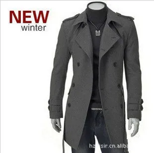 

2018 Special Offer Mens Overcoat Mens Trench Coat British Style Designer Men Autumn Winter Double-breasted Windproof Plus Size