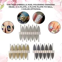 10 шт./компл. полировки ногтей резиновая Шлифовальная головка, инструменты для маникюра, шлифовальный станок буфера SSwell