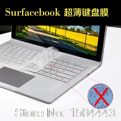 Моющийся чехол для клавиатуры ноутбука для microsoft Surface Book 2 15 15,6(15 дюймов) водонепроницаемая пленка для SurfaceBook