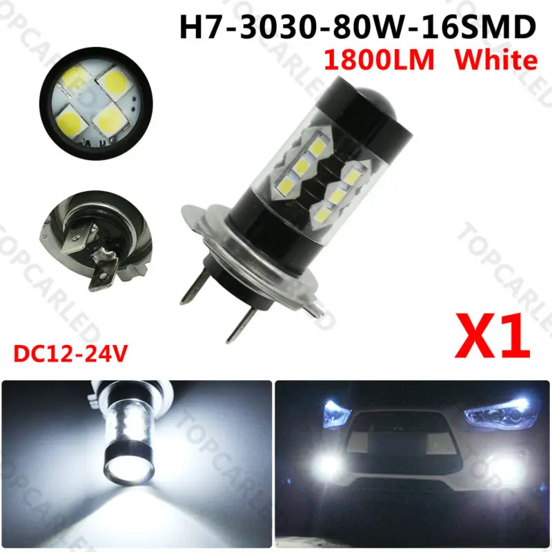 Big Bargain 1Pcs cree Chips h7 PX26D Canbus 80w High Power LED Car fog running light