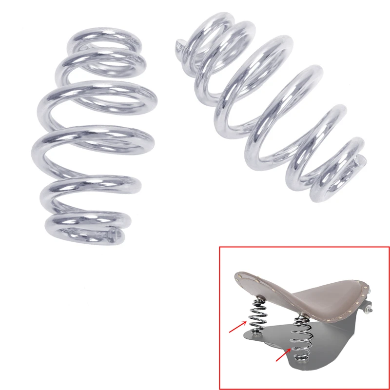 4" Chrome Steel Motorbike Seat Spring For Harley Chopper Bobber Softail