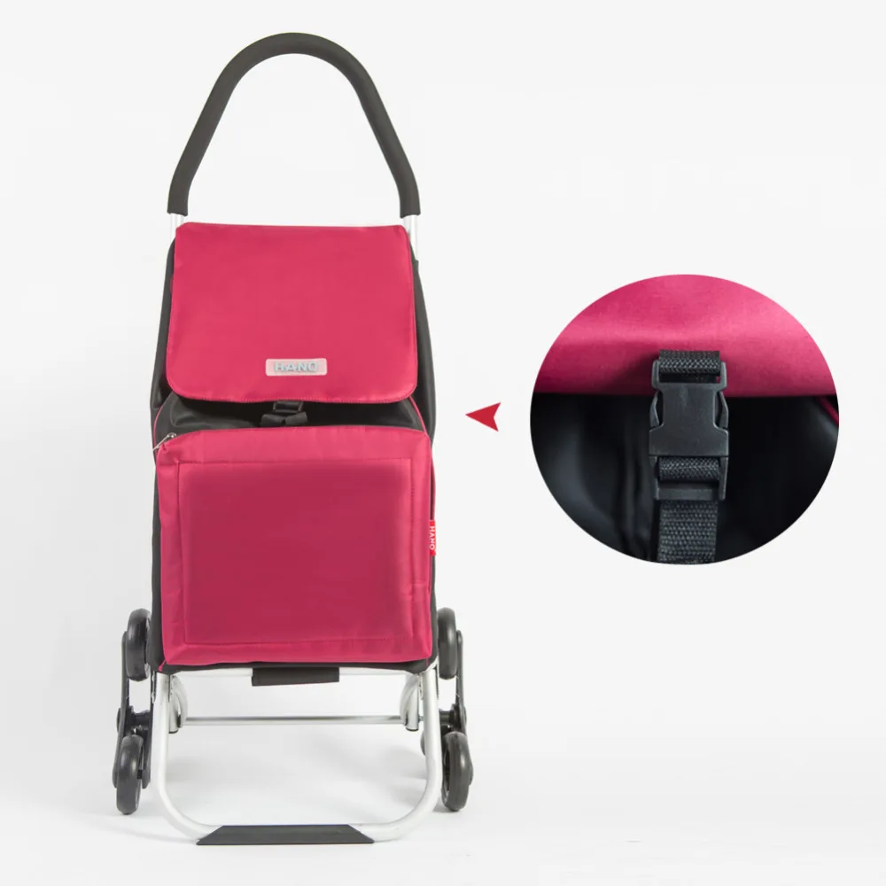 Grocery Cart Kitchen trolley with Ice Bag Euro style Foldable large