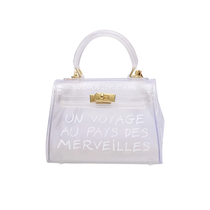 

Korean Fashion Women Transparent Small Handbag Shoulder Bag Bohemia Casual Beach Bag Crossbody Bag Bolsa Femininas