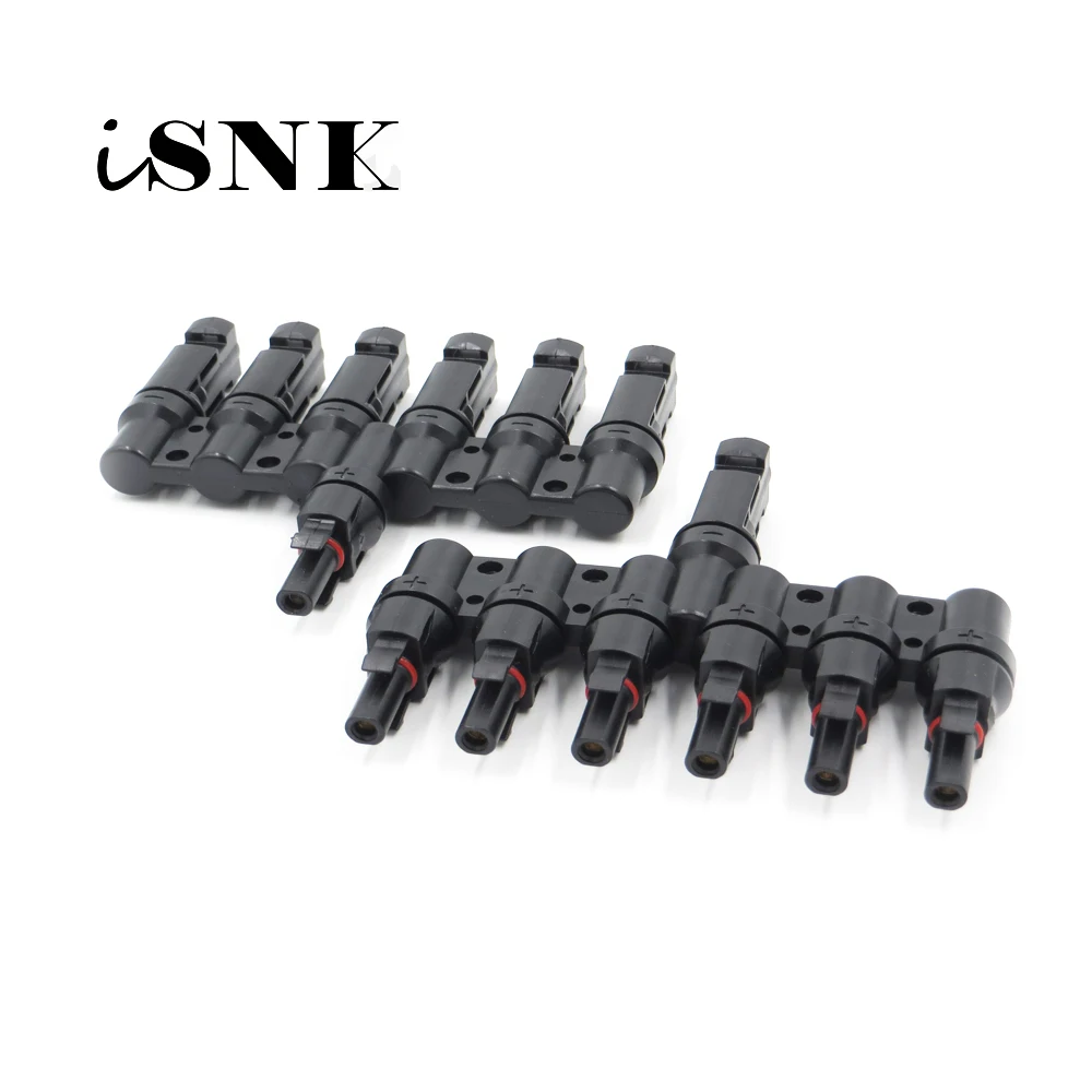 

1Pair MC4 6T Connector 1 to 6 in Branch parallel connection 30A 1000V Electrical Solar Photovoltaic Panel Cable Wire Connect