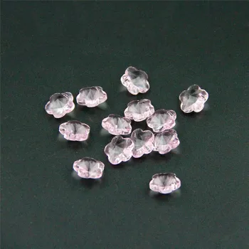 

Free Shipping 100pcs 14mm Pink Color Crystal Chandelier Plum Beads in One Hole For Glass Beads Garland Strand Hanging Decoration