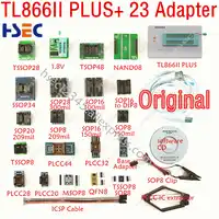 XGecu Originele nieuwste versie TL866ii plus programmeur + 23 adapter SOP8 IC Clipreplace MiniPro TL866CS TL866A Universele programmeur