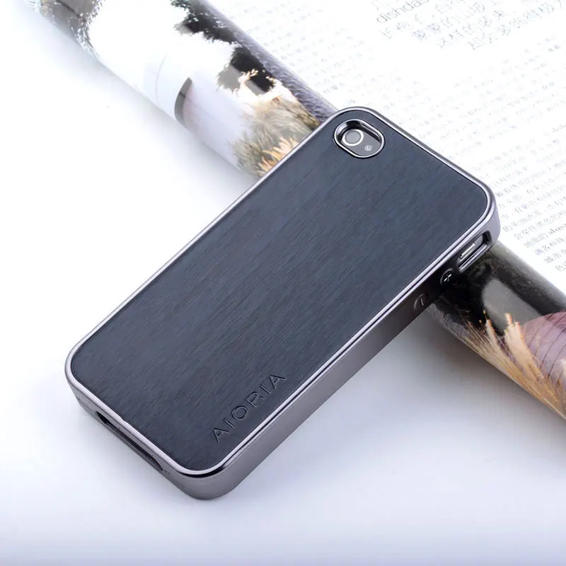 Funda para iphone 4S funda de cuero de madera con funda dura de PC funda para iphone 4 4S clásica estilo Retro funda