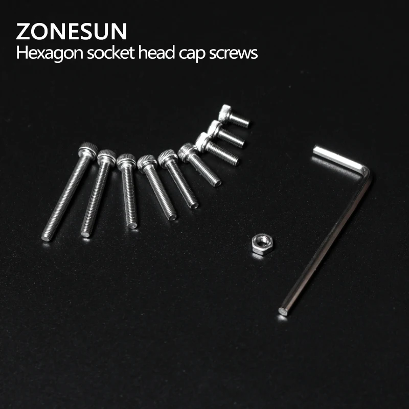 ZONESUN 360 шт./лот 304 нержавеющая сталь M3 * 6/8/10/16/18/20/25/30 шестигранный Набор торцевых
