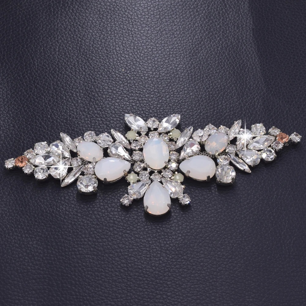 White opal rhinestone belt patches (1)