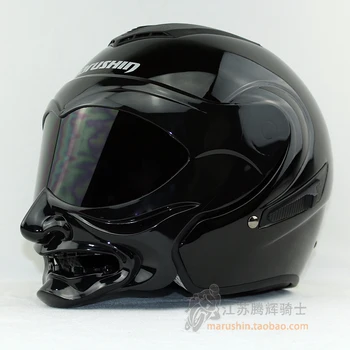 

New personality Marushine C609 motorcycle helmet Half helmet Racing helmet Marushin grimace warrior style helmet Open face Cycle