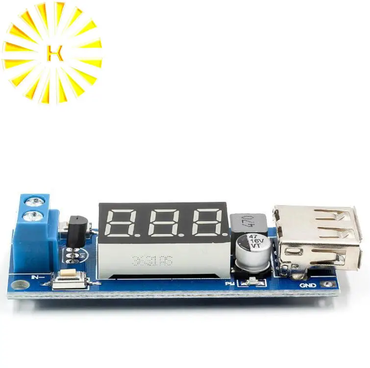 Dc Dc Step Down Converter Display A Led Voltmetro 5 V Caricabatterie Usb Modulo Di Alimentazione Scheda Step-Down Buck Port 6.5-40V A 5 V 2A