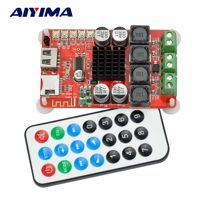 Best Price Aiyima TPA3116 Bluetooth Receiver Amplifier Audio Board