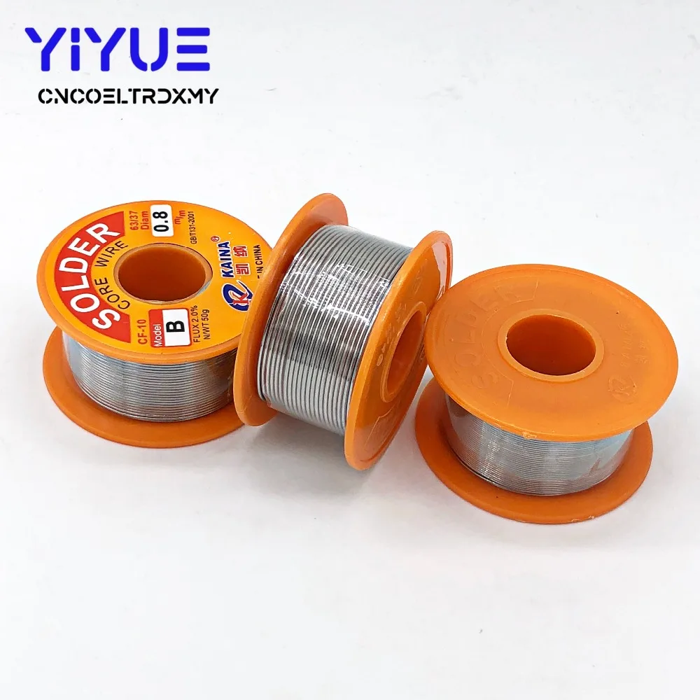 0.5/0.6/0.8/1MM 63/37 FLUX 2.0% 45FT Tin Lead Tin Wire Melt Rosin Core Solder Soldering Wire Roll 0.5/0.6/0.8/1MM 63/37 FLUX 2.0% 45FT Tin Lead Tin Wire Melt Rosin Core Solder Soldering Wire Roll