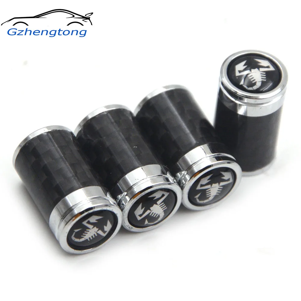 

Gzhengtong 4pcs/lot Auto Wheel Tire Valve Cover Car Styling Car-Styling Car Metal Sliver Cap Emblems Case For Fiat Abarth 2 Type