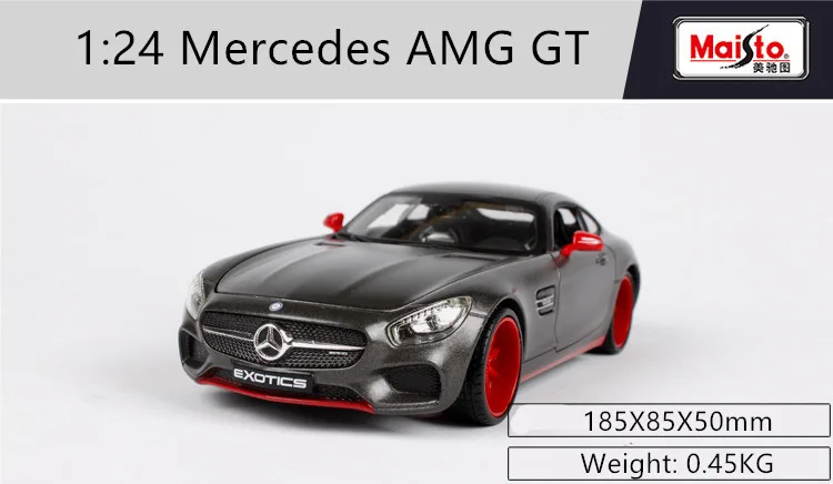 Maisto 1:24 Mercedes-Benz AMG GTsimulation модель автомобиля из сплава украшение Коллекция игрушек инструменты подарок