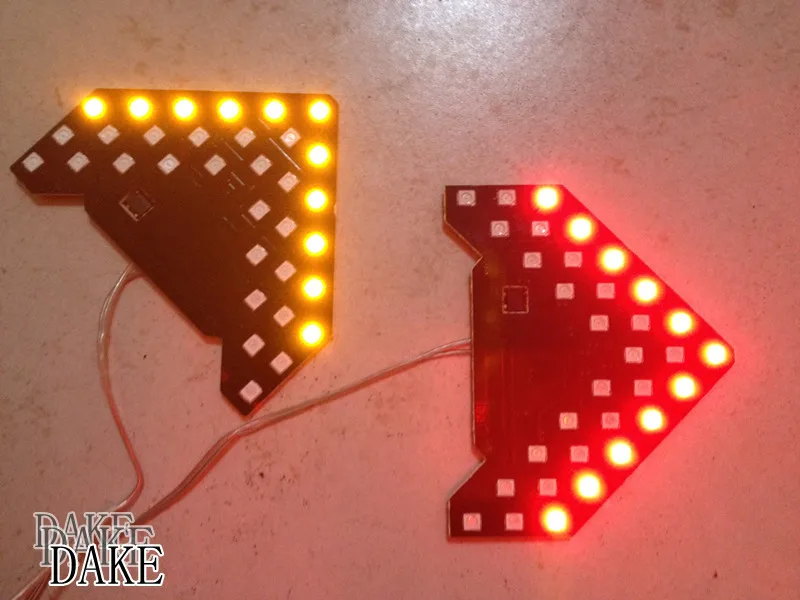 2 Amber SMD LED Arrow Panel Sequential font b Car b font Side font b Mirror