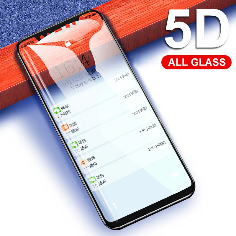 5D полное покрытие закаленное стекло для Xiaomi Mi A1 A2 Lite Mix2s Mi8 SE F1 Защита экрана Redmi Note
