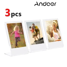 Andoer acrílico photo frame transparente suporte photo frame para fujifilm instax mini 8 + 70 7s 90 25 26 50s SP-1 SP-2 photo frame