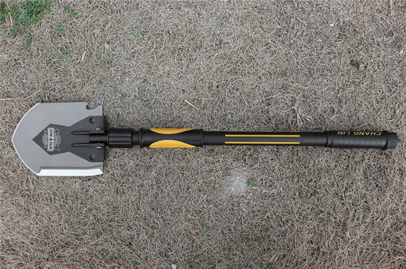 CHANGLIN Multifunctional Camping Shove Military Portable Folding Survival Spade Trowel Dibble Pick Emergency Garden Outdoor Tool