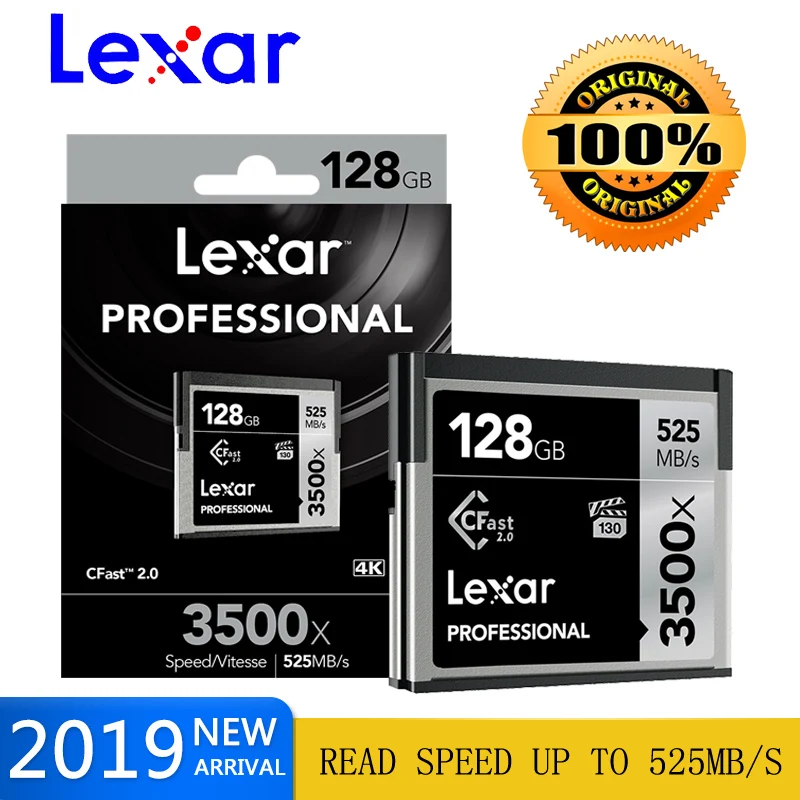Оригинальные оригинальные карты памяти Lexar 3500X sd карта 64 Гб Cfast 2 0 CF 128 Высокая