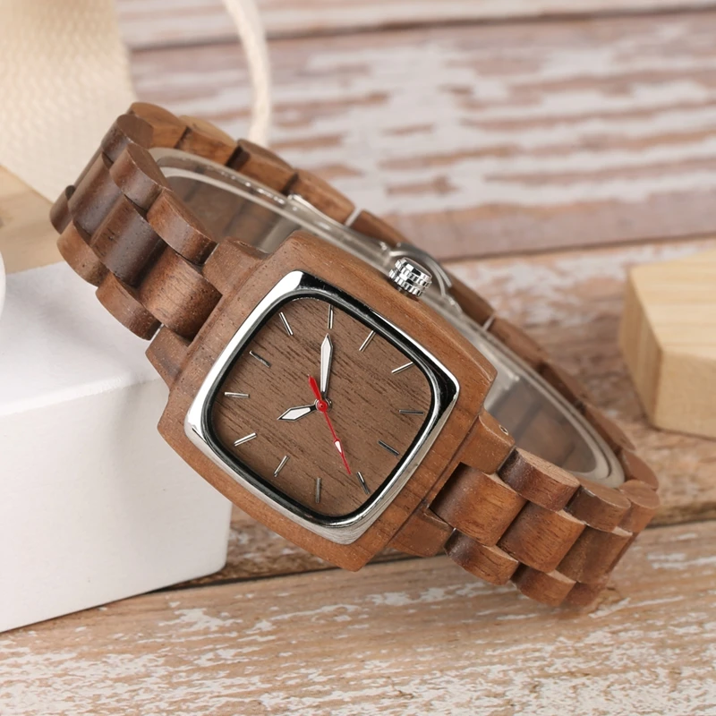 Unique Walnut Wooden Watches for Lovers Couple Men Watch Women Woody Band Reloj Hombre 2019 Clock Male Hours Top Souvenir Gifts 2019 2020 2021 2022 2023 (18)