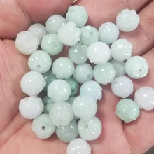 Натуральный нефрит товары нефритовый бисер DIY ювелирные аксессуары бисер вроссыпь нефритовый бисер Лотос нефритовый шарик браслет ожерелье