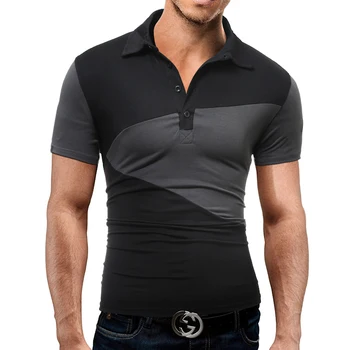 

Brand Men'S T Shirt 2018 Summer Fashion Lapel Short-Sleeved Tees Male Camisa Casual T-Shirt Slim Male DD02