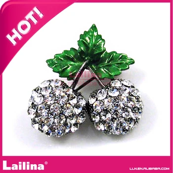 

Fashion Gorgeous cherry rhinestone brooches Pin Jewelry