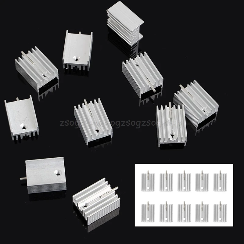 

10Pcs TO-220 21MM Cooling Radiator Aluminum Heatsink Transistor Heatsink Cooler Cooling With Needle for Computer N22