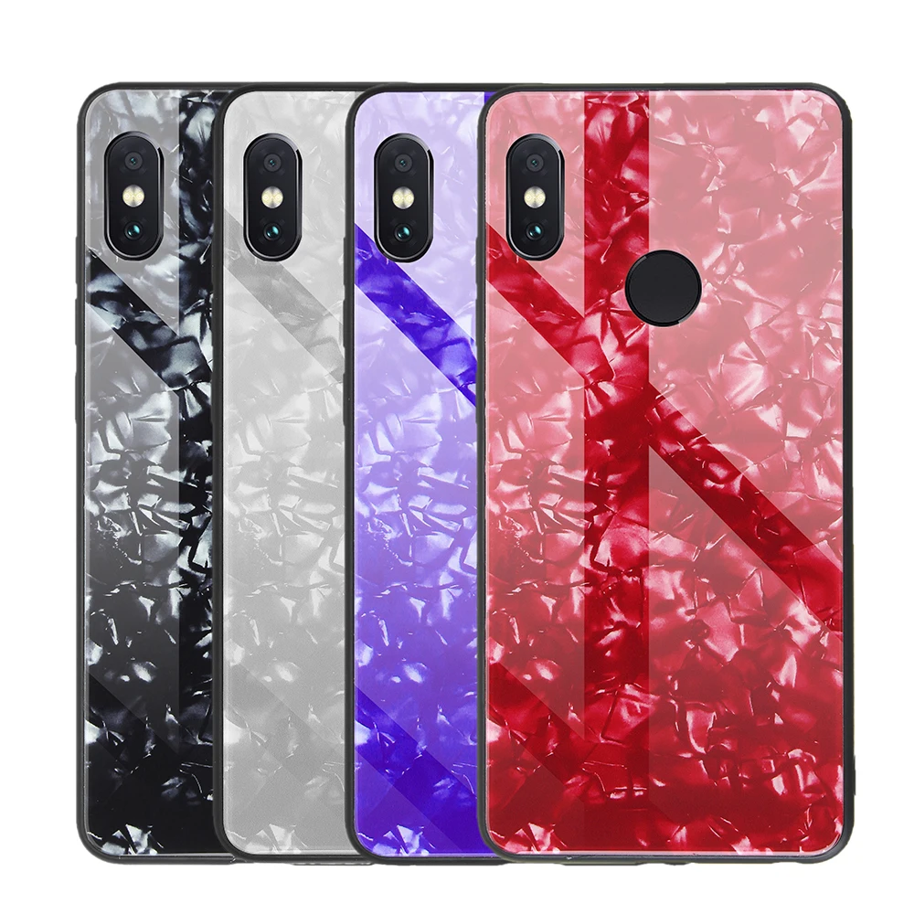 Bakeey Shell Bling Glossy Tempered Glass Case cover for Xiaomi Mi A2