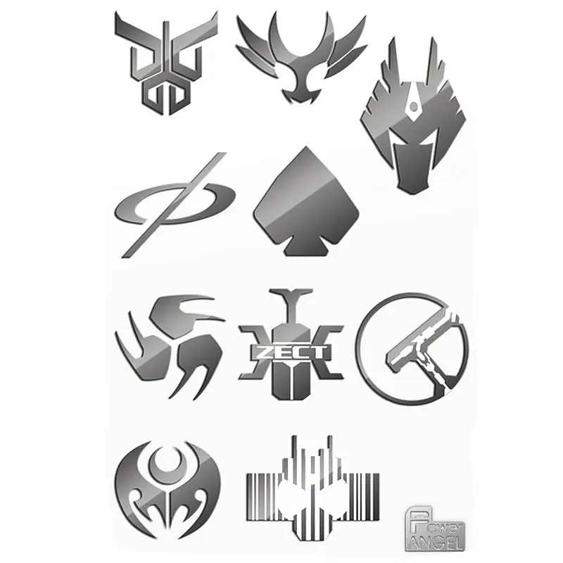 2pcs Anime Evangelion EVA 3D Metal Stickers Mobile Phone Laptop Sticker Toy