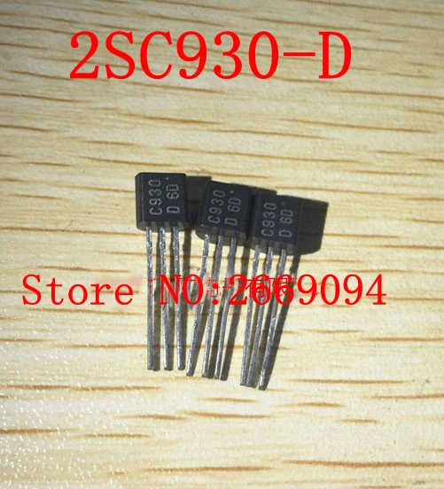 

50pcs /100PCS Original 2SC930-D 2SC930D 2SC930 C930 TO92 AM Converter, FM RF IF Amp Applications