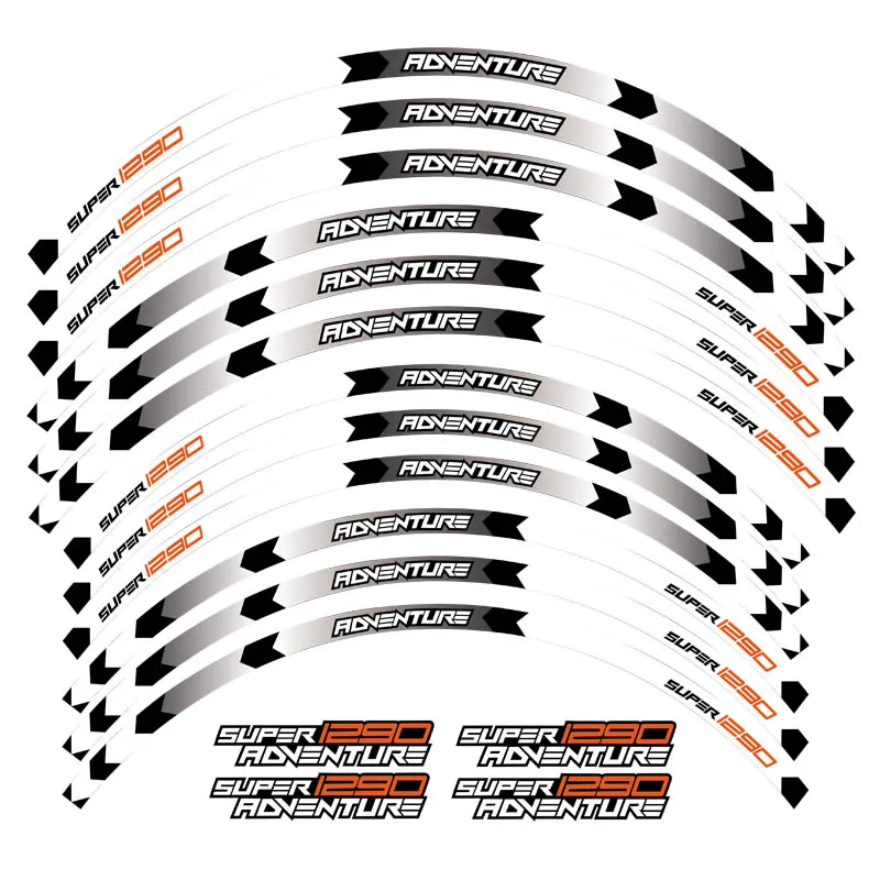 12 X толстый край внешний обод наклейка полоса колеса наклейки для KTM 1290 SUPER ADV R/S/T