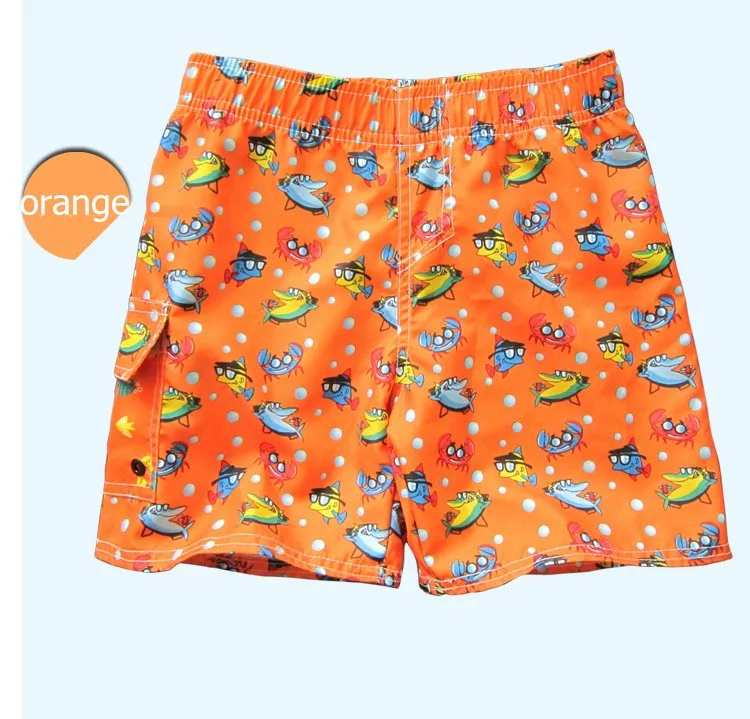 Summer children boys board shorts cartoon fish print boys shorts casual boys beach shorts multi color pattern (6)
