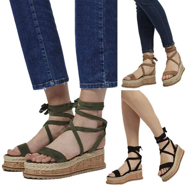 espadrille tie up sandals