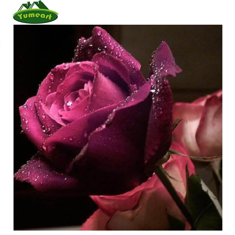 

YUMEART home Decor Diamond embroidery 5D red rose flower DIY Rhinestones Diamond drawing needlework mosaic Diamond Cross stitch