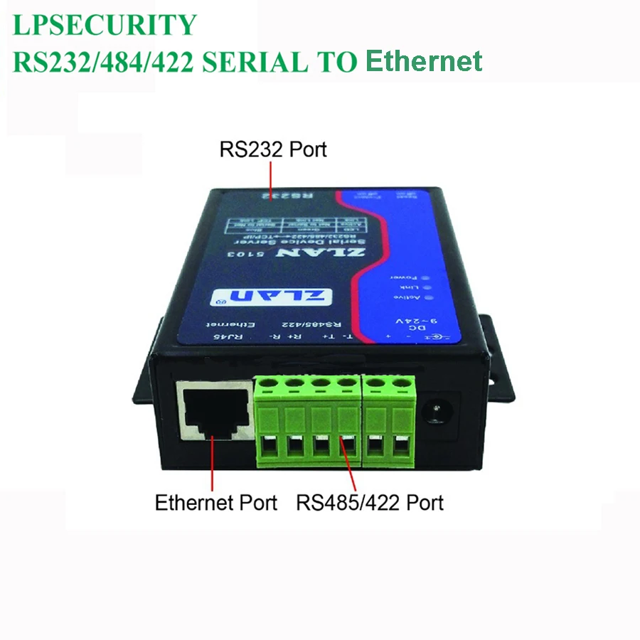 Rs232/rs485/rs422 To Ethernet Rj45 Converter Serial Port Modbus 