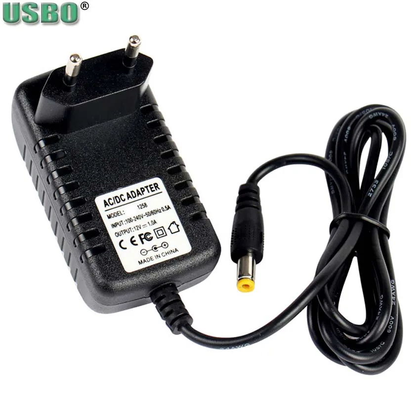 Черный 5 5*2 мм 1 3V1A5V1A 6V1A12V1A 9V1A 5V2A 12V15v18v2a ЕС выключатель питания переменного тока