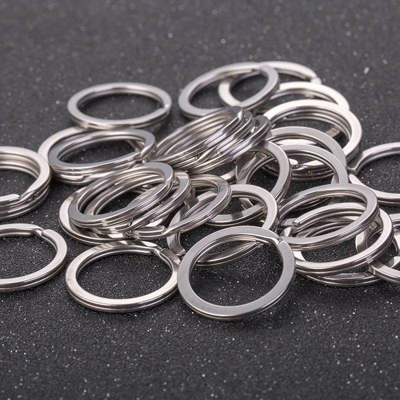 25mm DARK PINK ROUND SPLIT KEY RING DOUBLE LOOP CRAFT FINDINGS NICKEL KEYRINGS