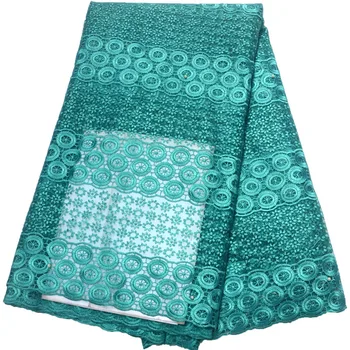 

High quality nigerian french lace embroidered tulle lace fabric for wedding dress,2018 Russia African lace fabric HJ1157-1